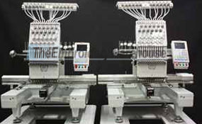 ID#0873 - ButterFly Dual-1502B/T Commercial Embroidery Machine.  Year 2016 Heads: 2 Needles: 15 - www.TheEmbroideryWarehouse.com