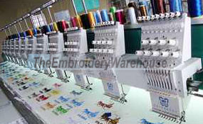 ID# 0881 2015 ButterFly B-912B/T  Multi-head commercial embroidery machine http://www.TheEmbroideryWarehouse.com