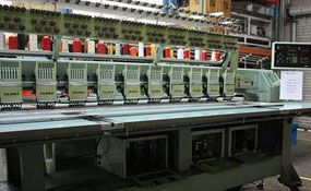 ID#1073 - Tajima TMEF-624 Commercial Embroidery Machine.  Year 1992 : 24 : 6 - www.TheEmbroideryWarehouse.com