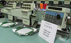 ID#1096 - Tajima TMFX-C902 Commercial Embroidery Machine.  Year 1994 : 2 : 9 - www.TheEmbroideryWarehouse.com