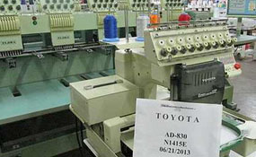 ID#1100 - Toyota 830 Commercial Embroidery Machine.  Year 1996 : 1 : 9 - www.TheEmbroideryWarehouse.com