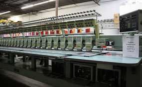 ID#1131 - Tajima TMEF-624 Commercial Embroidery Machine.  Year 1992 : 24 : 6 - www.TheEmbroideryWarehouse.com