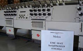 ID#1181 - Melco EMC10/4T Commercial Embroidery Machine.  Year 1997 : 4 : 10 - www.TheEmbroideryWarehouse.com