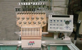 ID#1262 - Tajima TMEX-C1201 Commercial Embroidery Machine.  Year 1996 : 1 : 12 - www.TheEmbroideryWarehouse.com