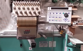 ID#1264 - Tajima TMEX-C1201 Commercial Embroidery Machine.  Year 1997 : 1 : 12 - www.TheEmbroideryWarehouse.com