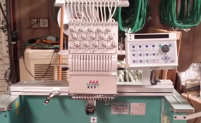 ID#1266 - Tajima TMEX-C1501 Commercial Embroidery Machine.  Year 2001 : 1 : 15 - www.TheEmbroideryWarehouse.com