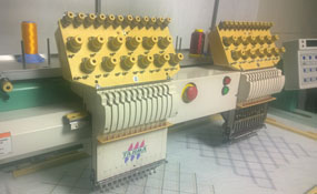 ID#1271 - Tajima TMFX-C1202 Commercial Embroidery Machine.  Year 1997 : 2 : 12 - www.TheEmbroideryWarehouse.com