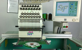 ID# 1277 2005 Tajima TEHX-C1501  Single Head commercial embroidery machine http://www.TheEmbroideryWarehouse.com