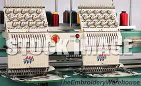 ID# 1290 2001 Tajima TMFX-IIC1502  Multi-head commercial embroidery machine http://www.TheEmbroideryWarehouse.com
