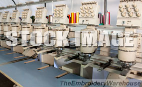 ID# 1293  Barudan BEMSME-YS-12T  Multi-head commercial embroidery machine http://www.TheEmbroideryWarehouse.com