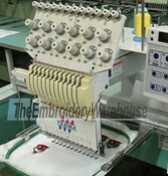 ID#1322 - Tajima TMEX-C1201 Commercial Embroidery Machine.  Year 1997 : 1 : 12 - www.TheEmbroideryWarehouse.com