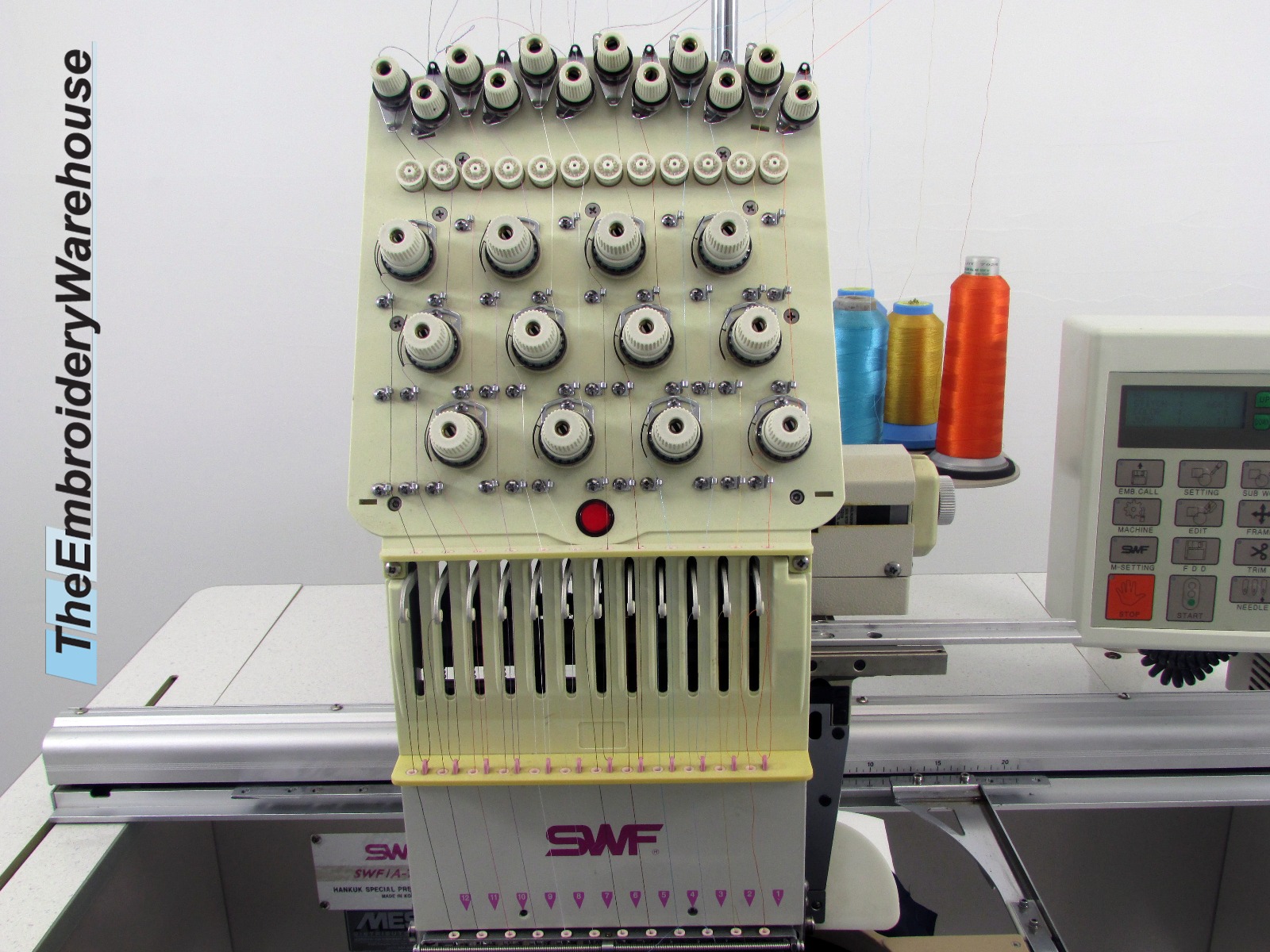 ID#1394 - SWF C1201 Commercial Embroidery Machine.  Year  : 1 : 12 - www.TheEmbroideryWarehouse.com