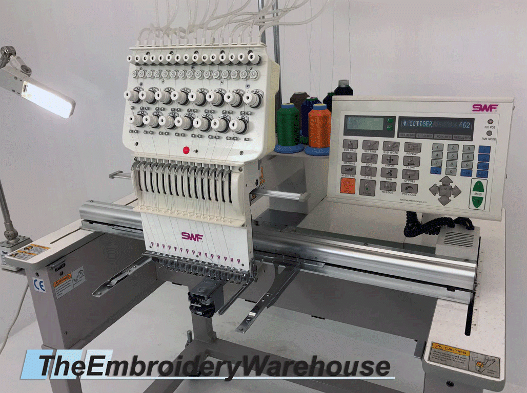 ID#1423 - SWF C 1501 Commercial Embroidery Machine.  Year 2004 : 1 : 15 - www.TheEmbroideryWarehouse.com