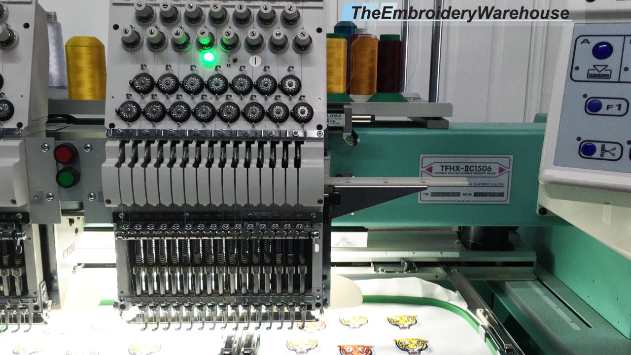 ID#1443 - Tajima TFHX-II C1506 Commercial Embroidery Machine.  Year 2003 : 6 : 15 - www.TheEmbroideryWarehouse.com