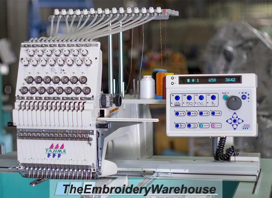 ID#1463 - Tajima TEHX-C1501 Commercial Embroidery Machine.  Year 2002 : 1 : 15 - www.TheEmbroideryWarehouse.com