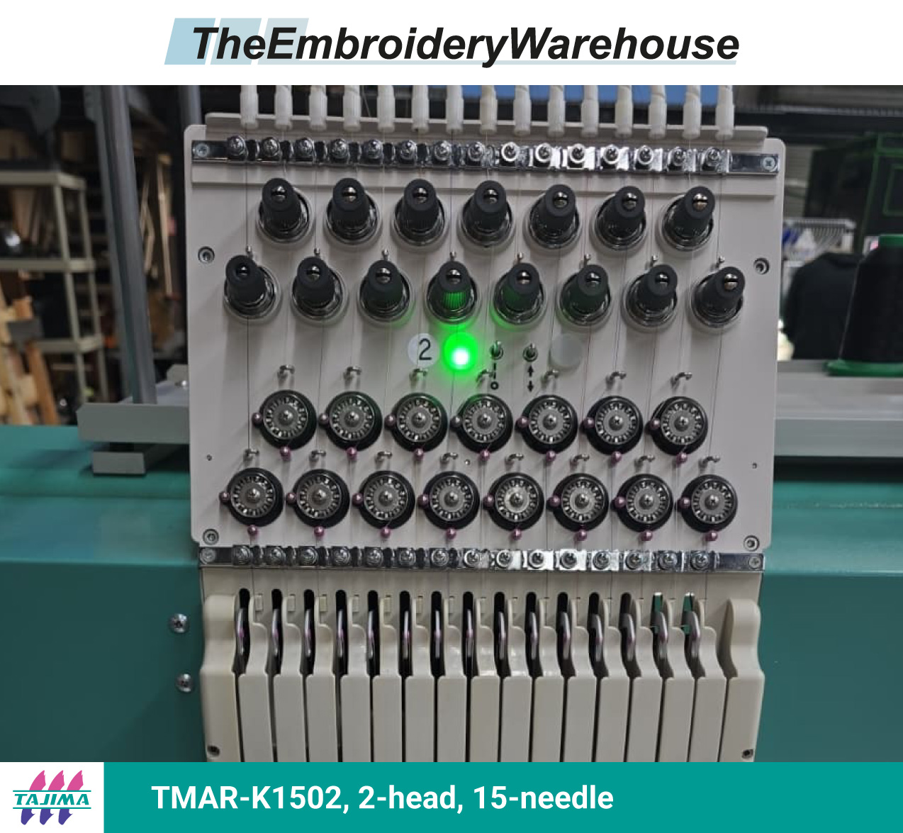 Tajima TMAR-K1502 - 2 Head - 15 Needles - Commercial Embroidery