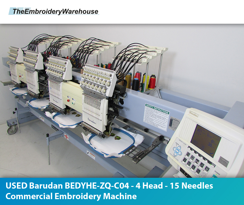 Barudan 4 Head Embroidery Machine for Sale - Graphics Embroidery Hub