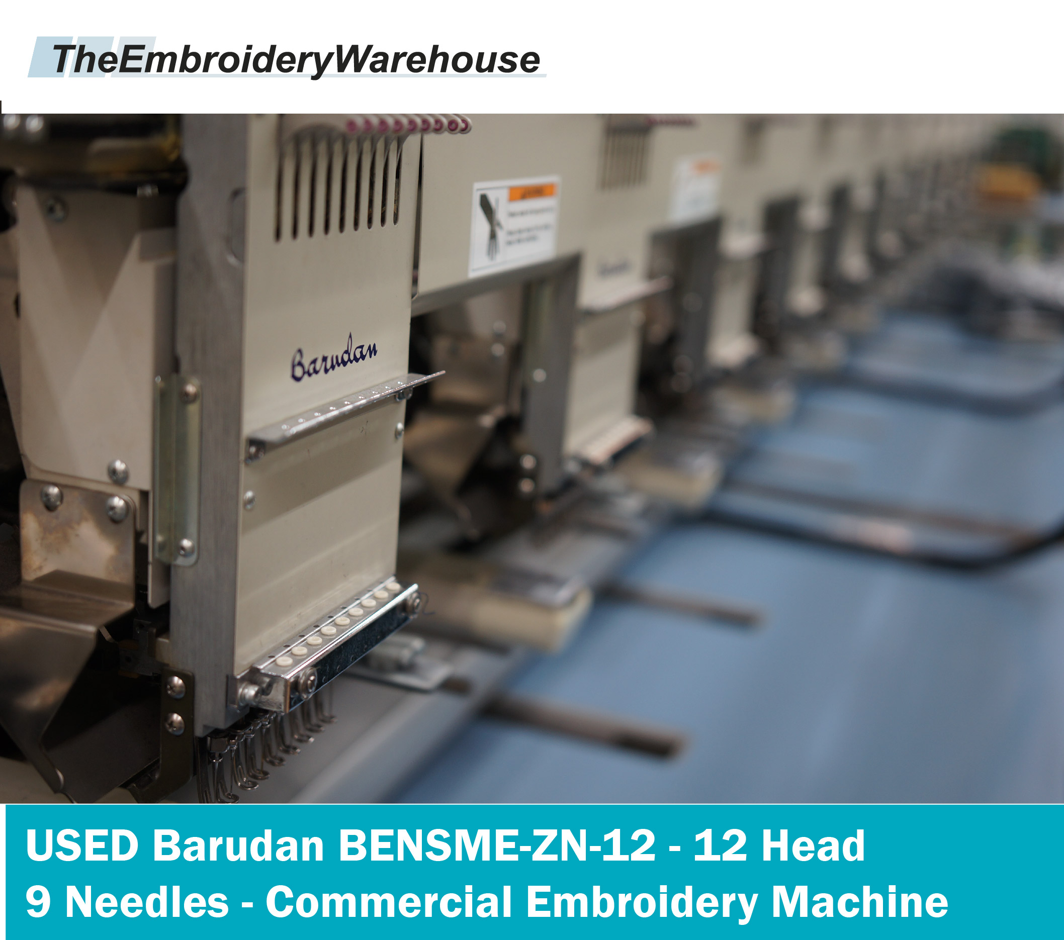 USED Barudan BENSME-ZN-12 - 12 Head - 9 Needles - Commercial