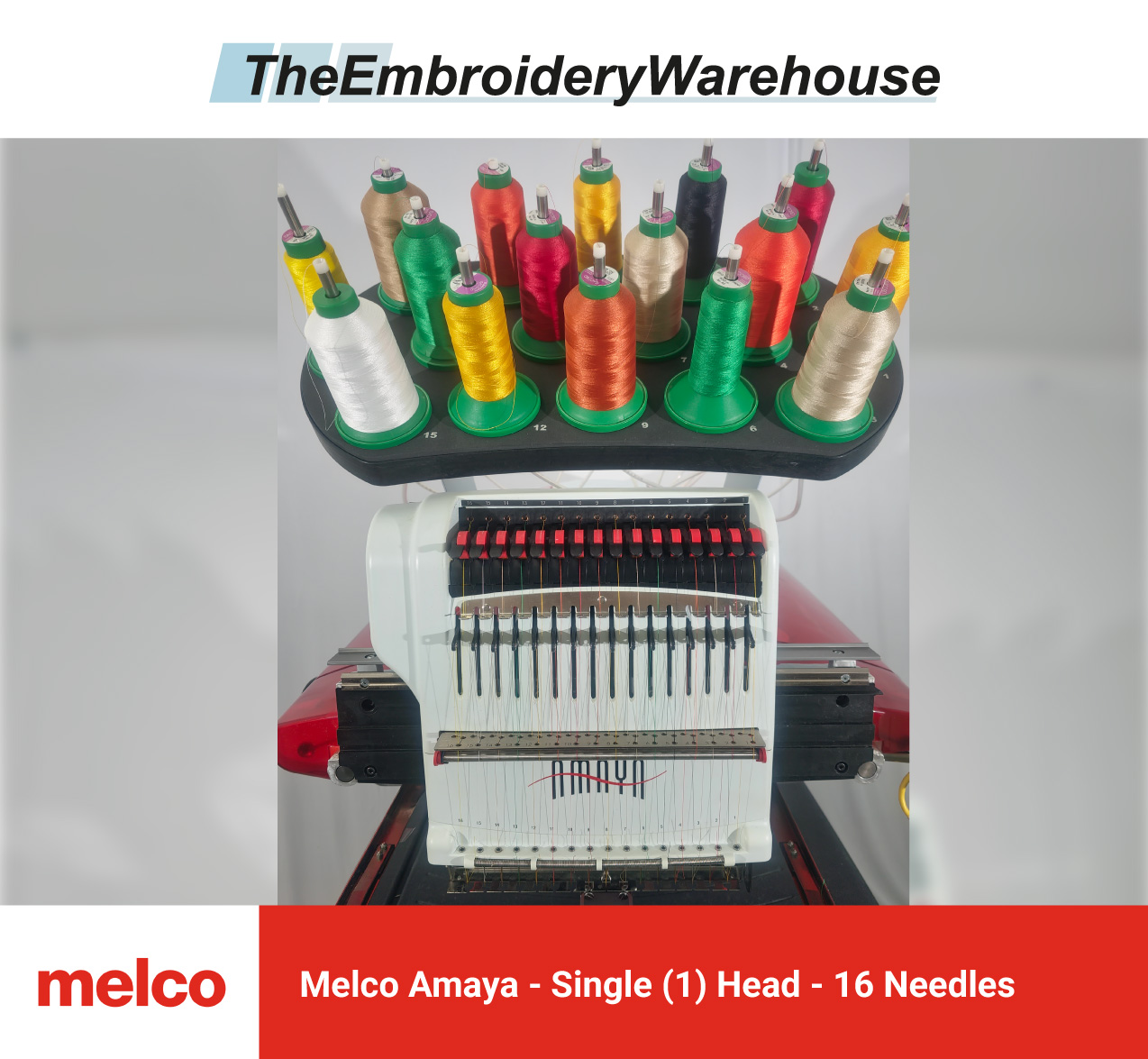 Melco EMT16 Single Head 10 Needles Commercial Embroidery Machine