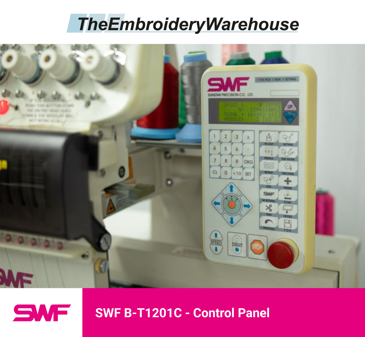 SWF B-T1201C - 12 Needles - 1 Head - Commercial Embroidery Machine