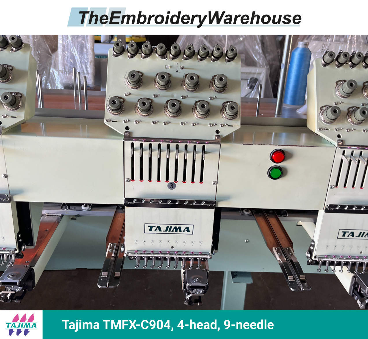 Tajima TMFX-C904, 4-head, 9-needle, commercial embroidery Tajima TMFX-C904, 4-head, 9-needle, commercial embroidery