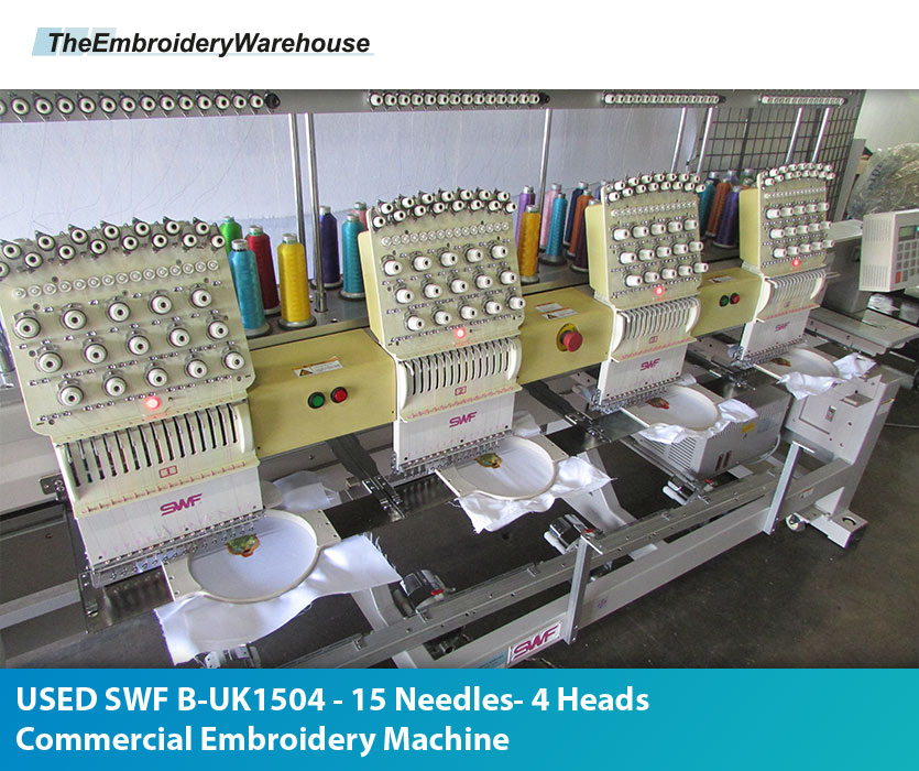 swf 15 needle embroidery machine barely used with hoops swf 15 needle embroidery machine barely used with hoops