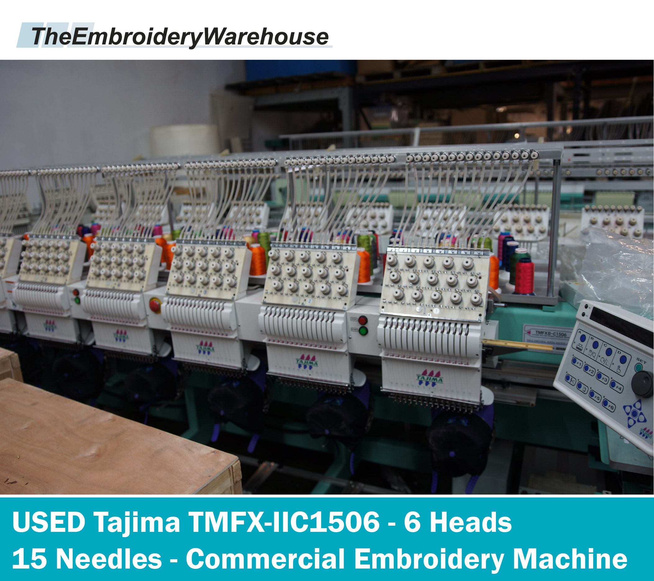 USED Tajima TMFXIIC1506 15 Needles 6 Heads