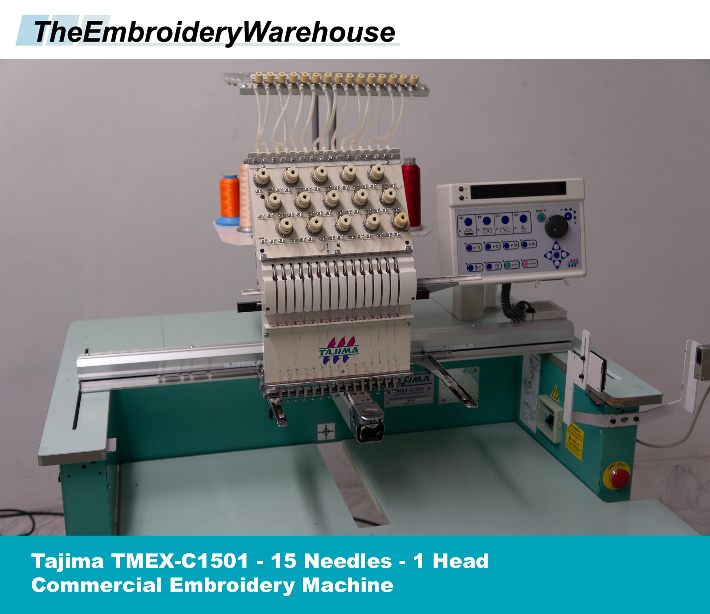 Tajima TMEX-C1501 - 1 Head - 15 Needles - Commercial Embroidery 