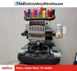 Melco Bravo, single-head, 16-needle, commercial embroidery machine
