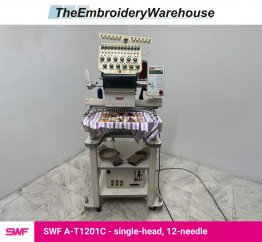 SWF A-T1201, single-head, 12-needle, commercial embroidery machine