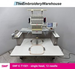 SWF E-T1501, single-head, 15-needle, commercial embroidery machine