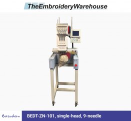 Barudan BEDT-ZN-101, single-head, 9-needle, commercial embroidery machine