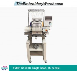 Tajima TMBP-S1501C, single-head, 15-needle, commercial embroidery machine