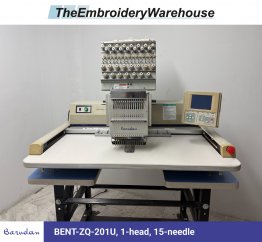 Barudan BENT-ZQ-201U, single-head, 15-needle, commercial embroidery machine