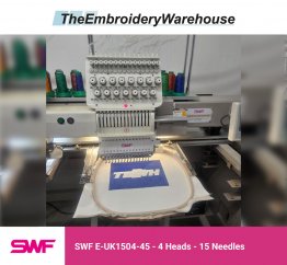 SWF E-UK1504-45 - 4 Heads - 15 Needles Commercial Embroidery Machine