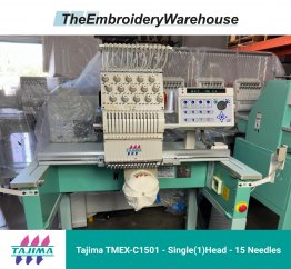 Tajima TMEX-C1501 - Single Head - 15 Needles - Commercial Embroidery Machine