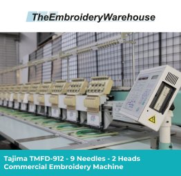 Tajima TMFD-912 - 12 Heads - 9 Needles - Commercial Embroidery Machine