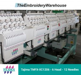 Tajima TMFX-IIC1206 - 6 Heads - 12 Needles Commercial Embroidery Machine