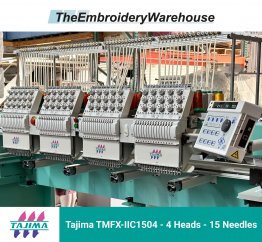 Tajima TMFX-IIC1504 - 4 Heads - 15 Needles Commercial Embroidery Machine