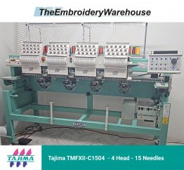 Tajima TMFX-IIC1504 - 4 Heads - 15 Needles Commercial Embroidery Machine