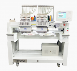 Butterfly B-1502B/T, 2-head, 15-needle, commercial embroidery machine