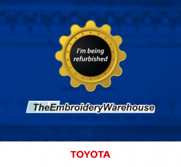 Toyota 9100, single-head, 9-needle, commercial embroidery machine