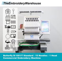 Butterfly B-1501/T Standard Package - Single Head - 15 Needle - NEW (Year 2023)
