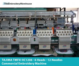 TAJIMA TMFX-IIC1206 - 6 Heads - 12 Needles - Commercial Embroidery Machine