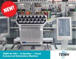 TEWH SI-Dual-1502B/T - 15 Needles - 2 Head - Commercial Embroidery Machine (NEW YEAR 2022)