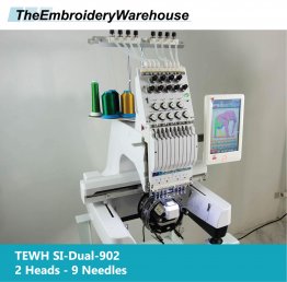 TEWH SI-Dual-902 - 9 Needles - 2 Heads - Commercial Embroidery Machine