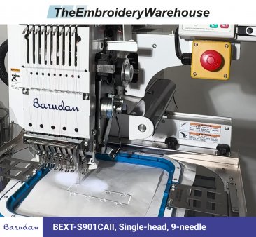 Barudan BEXT-S901CAII, Single-head, 9-needle, commercial embroidery machine