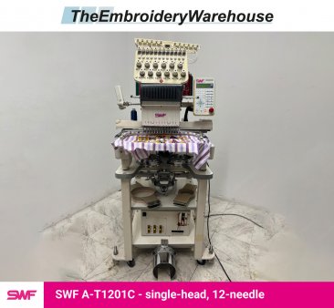 SWF A-T1201, single-head, 12-needle, commercial embroidery machine