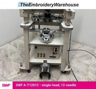 SWF A-T1201, single-head, 12-needle, commercial embroidery machine