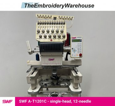SWF A-T1201, single-head, 12-needle, commercial embroidery machine